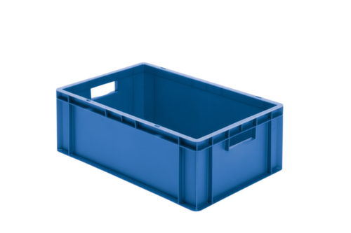 Bac gerbable norme Europe parois + fond pleins, bleu, capacité 40 l