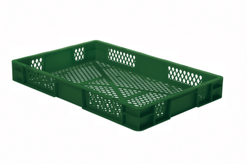 Bac gerbable norme Europe parois + fond ajourés, vert, capacité 14,5 l