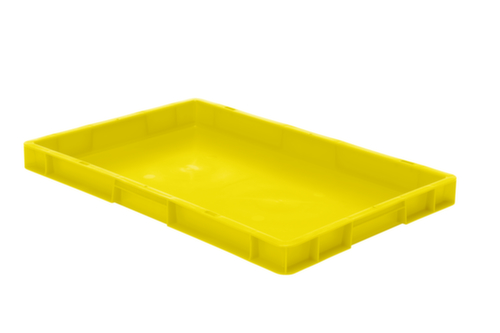 Bac gerbable norme Europe parois + fond pleins, jaune, capacité 9,5 l