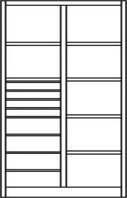 C+P Armoire modulable ERGO gris clair, largeur 1200 mm