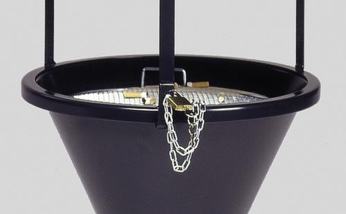 Cendrier sur pied avec toit, RAL7021 gris noir