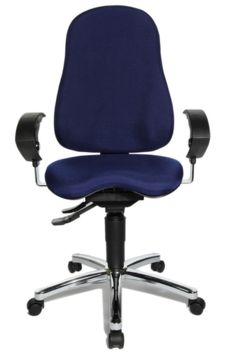 Topstar siège de bureau pivotant Sitness 10 avec mécanisme de contact permanent, bleu