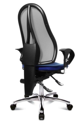 Topstar siège de bureau pivotant Sitness 15 avec mécanisme de contact permanent, Dossier maille, bleu