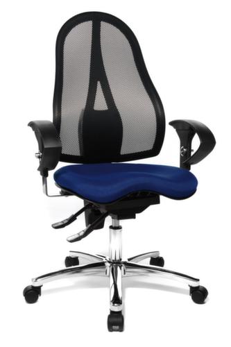 Topstar siège de bureau pivotant Sitness 15 avec mécanisme de contact permanent, Dossier maille, bleu