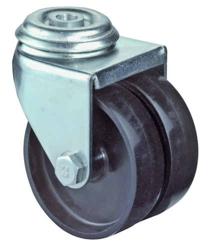 BS-ROLLEN Roulette double pour appareil, force 100 kg, plastique bandage