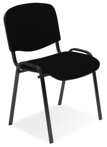 Nowy Styl Siège visiteur gerbable 12 fois ISO avec capitonnages, assise tissu (100 % polyoléfine), noir
