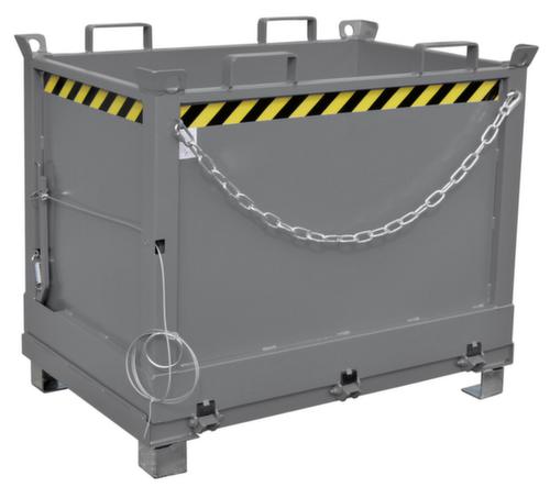 Benne à fond ouvrant gerbable en trois parties max. 2 m³