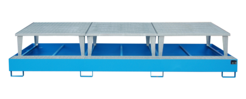 Bac de rétention avec supports de soutirage,pour 3 x IBC