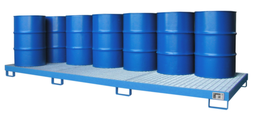 Bac de rétention avec caillebotis,pour fût 12 x 200 litres