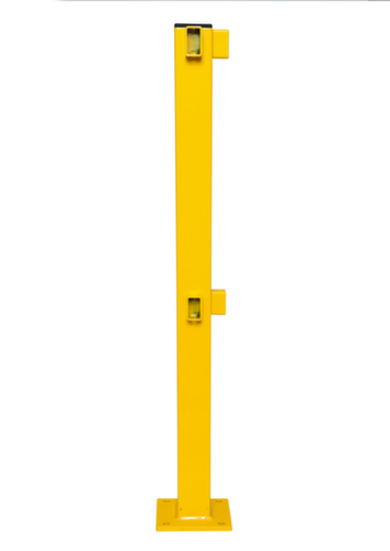 Moravia Système de rambarde pour protection anticollision BLACK BULL S-Line, poteau d'angle, hauteur x largeur 1000 x 70 mm