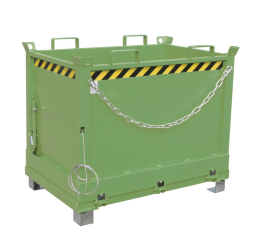 Bauer Conteneur à fond rabattable empilable jusqu'à 2 m³ en RAL6011 vert réséda