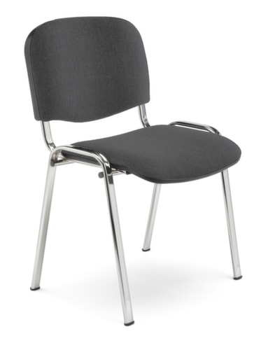Nowy Styl Siège visiteur gerbable 12 fois ISO avec capitonnages, assise tissu (100 % polyoléfine), anthracite
