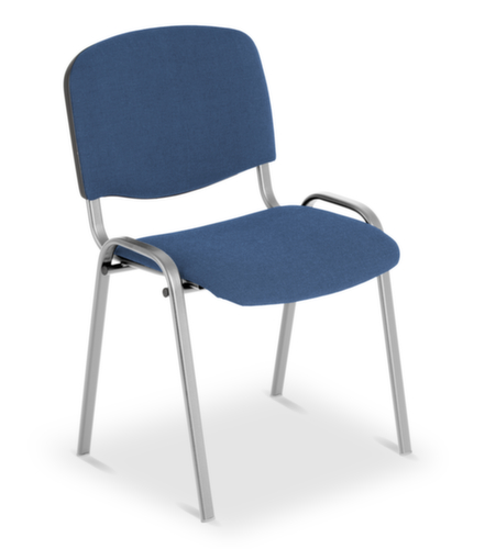 Nowy Styl Siège visiteur gerbable 12 fois ISO avec capitonnages, assise tissu (100 % polyoléfine), bleu