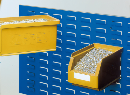 Plaque à fentes avec bacs à bec, hauteur x largeur 450 x 500 mm, RAL7035 gris clair