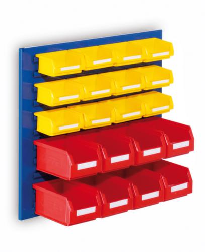 Plaque à fentes avec bacs à bec, hauteur x largeur 450 x 500 mm, RAL7035 gris clair