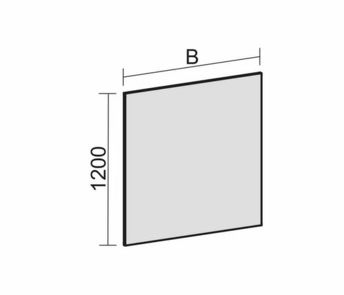 Gera Séparateur Pro BasicLine, hauteur x largeur 1200 x 1000 mm, paroi rouge