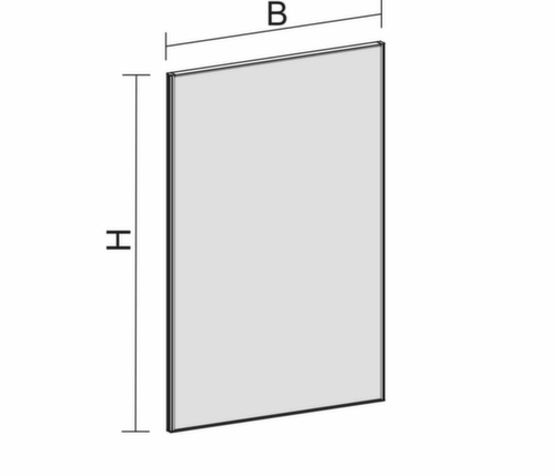 Gera Cloison de séparation insonorisante Pro ProfiLine, hauteur x largeur 1800 x 1200 mm, paroi bleu