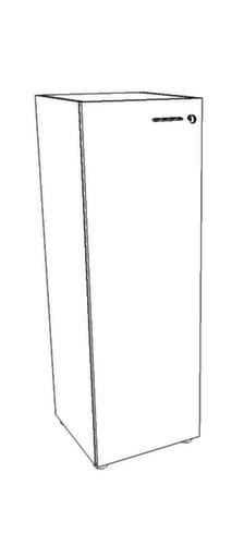 Quadrifoglio Armoire à portes battantes T45 avec porte battante, 3 hauteurs des classeurs, blanc/noyer