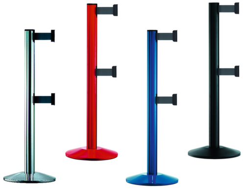 Système de guidage des personnes avec 2 sangles et montants