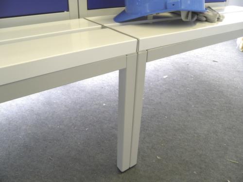 PAVOY Armoire vestiaire à deux niveaux Basis avec banc + 4x2 compartiments, largeur de compartiment 300 mm