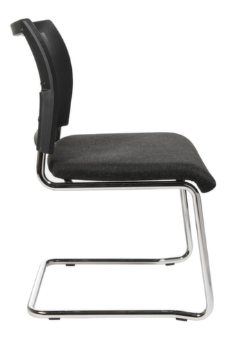 Topstar Fauteuil luge pour visiteurs Visit 20 avec dossier maille, assise tissu (100 % polypropylène), anthracite