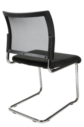 Topstar Fauteuil luge pour visiteurs Visit 20 avec dossier maille, assise tissu (100 % polypropylène), anthracite