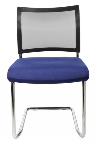 Topstar Fauteuil luge pour visiteurs Visit 20 avec dossier maille, assise tissu (100 % polypropylène), bleu