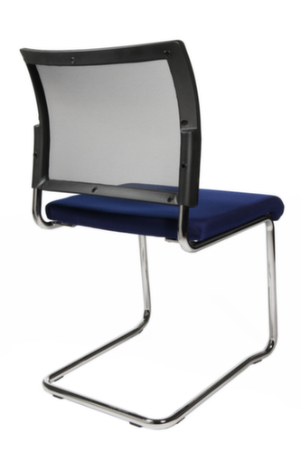 Topstar Fauteuil luge pour visiteurs Visit 20 avec dossier maille, assise tissu (100 % polypropylène), bleu
