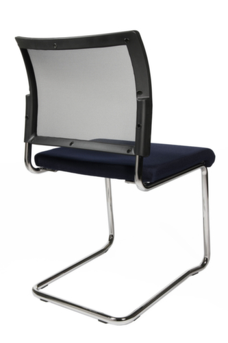 Topstar Fauteuil luge pour visiteurs Visit 20 avec dossier maille, assise tissu (100 % polypropylène), bleu foncé