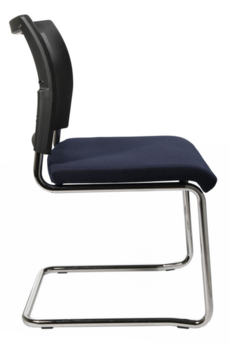 Topstar Fauteuil luge pour visiteurs Visit 20 avec dossier maille, assise tissu (100 % polypropylène), bleu foncé
