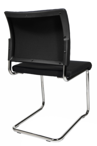 Topstar Fauteuil luge pour visiteurs capitonné Visit 20, assise tissu (100 % polypropylène), noir