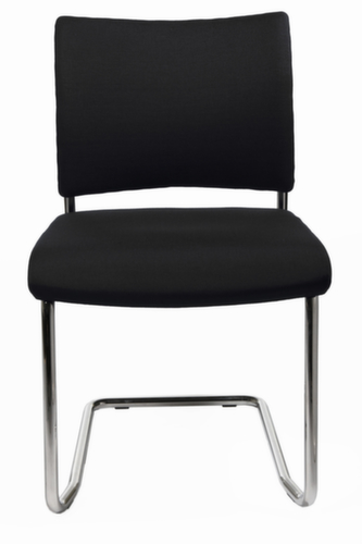 Topstar Fauteuil luge pour visiteurs capitonné Visit 20, assise tissu (100 % polypropylène), noir