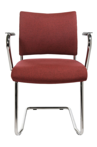 Topstar Fauteuil luge pour visiteurs capitonné Visit 20, assise tissu (100 % polypropylène), bordeaux