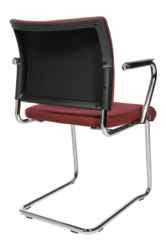 Topstar Fauteuil luge pour visiteurs capitonné Visit 20, assise tissu (100 % polypropylène), bordeaux