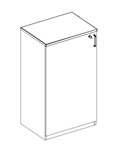 Nowy Styl Armoire à portes battantes E10, 2 hauteurs des classeurs