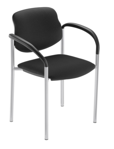 Nowy Styl Siège visiteur gerbable 6 fois Style avec capitonnages, assise tissu (100 % fibres synthétiques), anthracite