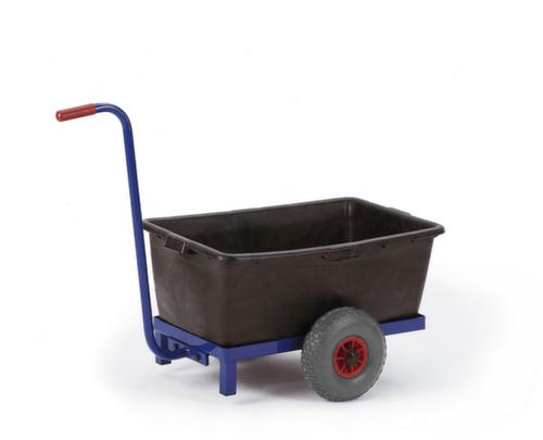 Rollcart Rouleau à poignée avec bac en plastique, force 150 kg, 2 roues