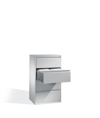 C+P Armoire pour dossiers suspendus, 4 extensions, RAL7035 gris clair/RAL7035 gris clair