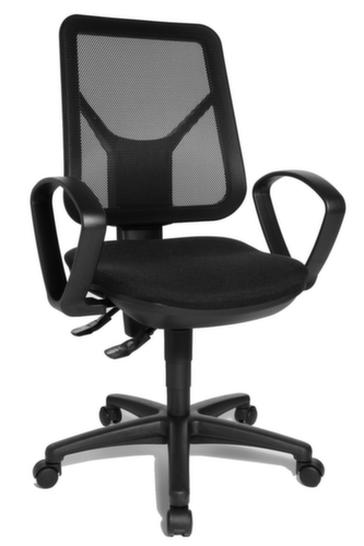 Topstar Siège de bureau pivotant ERGO NET, Dossier maille, noir