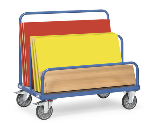 fetra Chariot porte-panneaux sans étrier, force 750 kg, plateau longueur x largeur 1200 x 800 mm