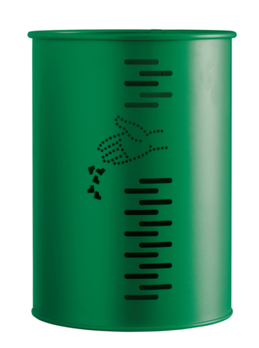 Corbeille à papier Pivo avec perforations décoratives, 22 l, vert