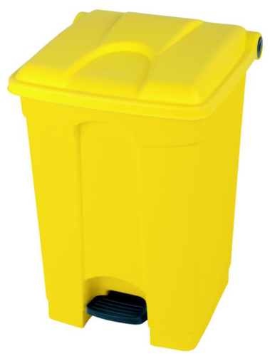 Poubelle à pédale, 70 l, jaune, couvercle jaune