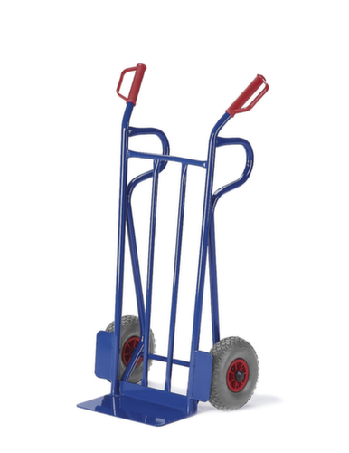 Rollcart diable de manutention avec lisses support, force 250 kg, air bandage