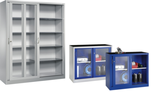 C+P Armoire à outils ERGO avec portes à charnières et fenêtre d'observation, largeur 930 mm