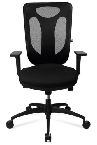 Topstar Siège de bureau pivotant Net Pro 100 avec mécanisme synchrone ponctuel, Dossier maille, noir