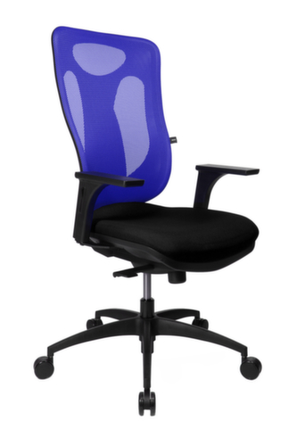 Topstar Siège de bureau pivotant Net Pro 100 avec mécanisme synchrone ponctuel, Dossier maille, noir