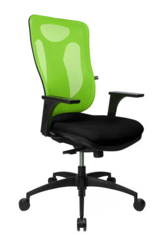 Topstar Siège de bureau pivotant Net Pro 100 avec mécanisme synchrone ponctuel, Dossier maille, noir