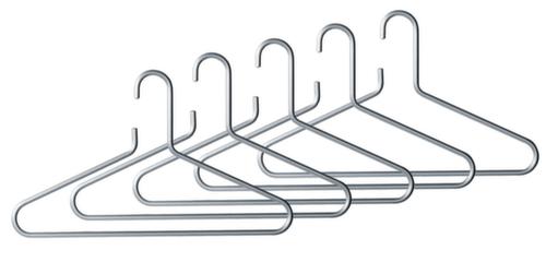 5 cintres en aluminium, argent