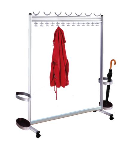 Portant de vestiaire juxtaposable roulant Multiline en aluminium