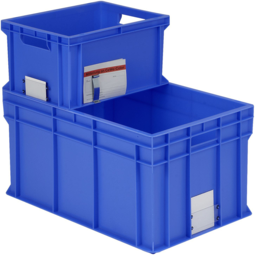 BITO Bac gerbable norme Europe, bleu, capacité 15 l